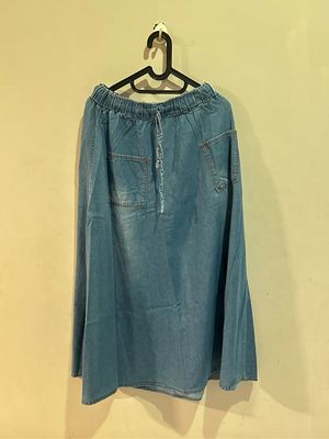Casual Wide leg jeans Wanita navy