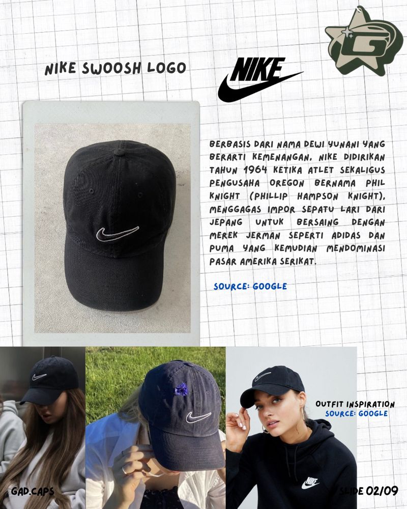 Nike Vintage Y2K Hat Pria black, foto 2