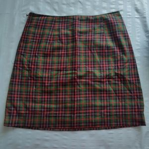 Y2K Casual Mini skirt Wanita multicolor green