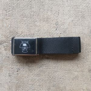Gorpcore Goth Belt Pria white black
