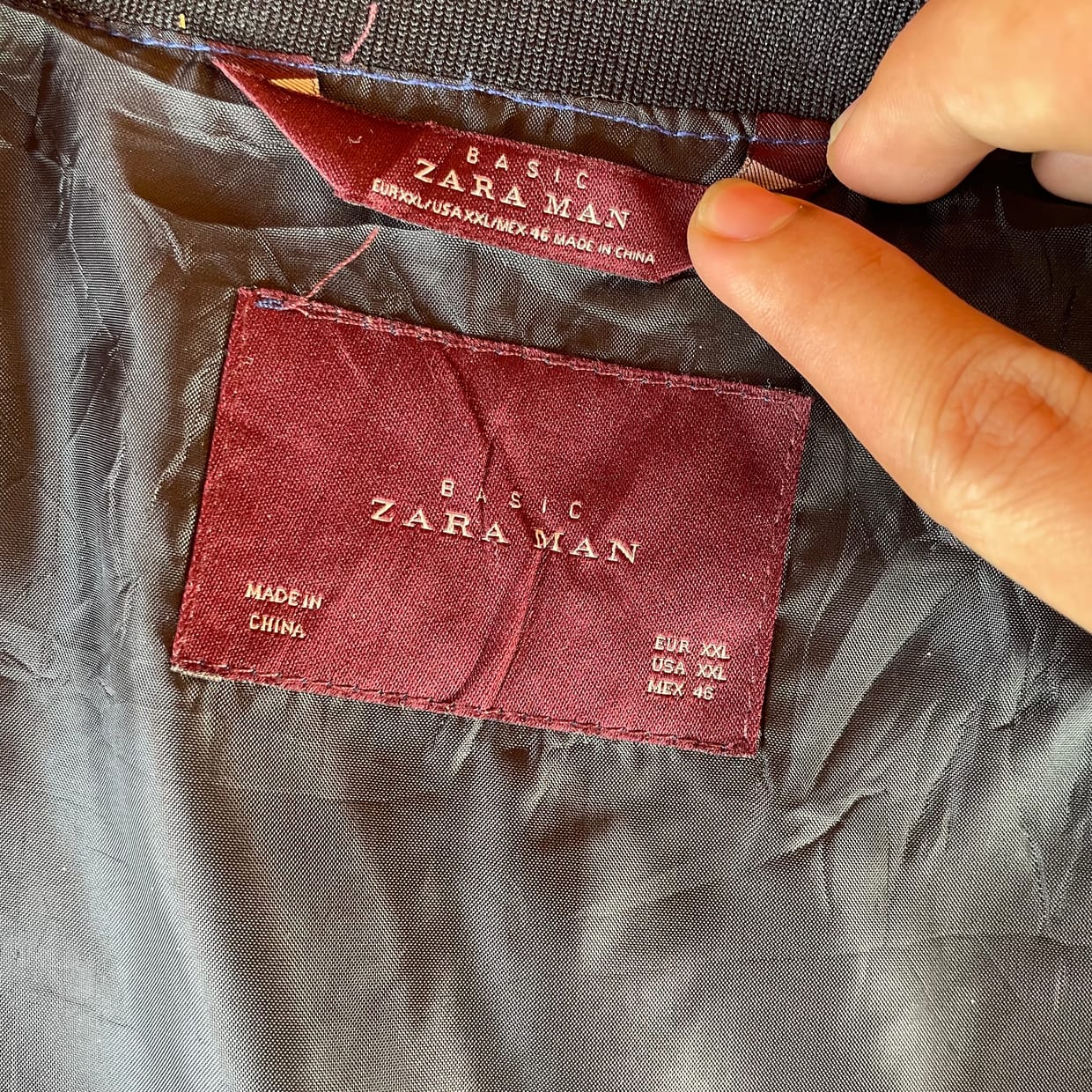 ZARA Biker Casual Bomber jacket Pria blue, foto 5
