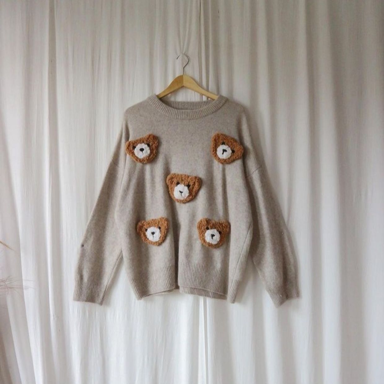 3d fluffy bear grey sweater a, foto 2