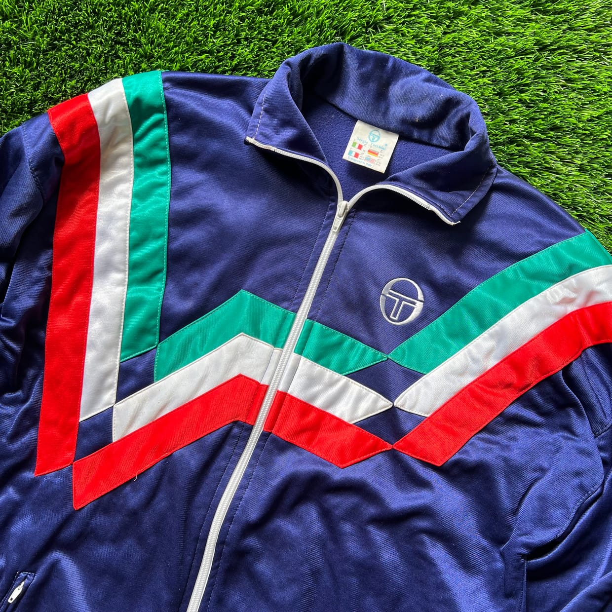 Vintage Casual Track jacket Pria navy red, foto 4