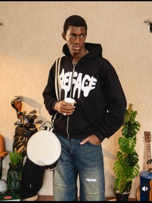Streetwear Hoody Pria white black
