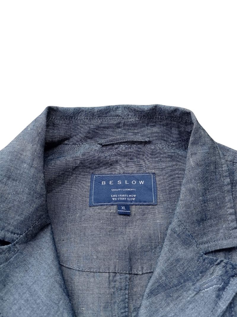 BESLOW Minimalist Casual Blazer Pria gray, foto 3