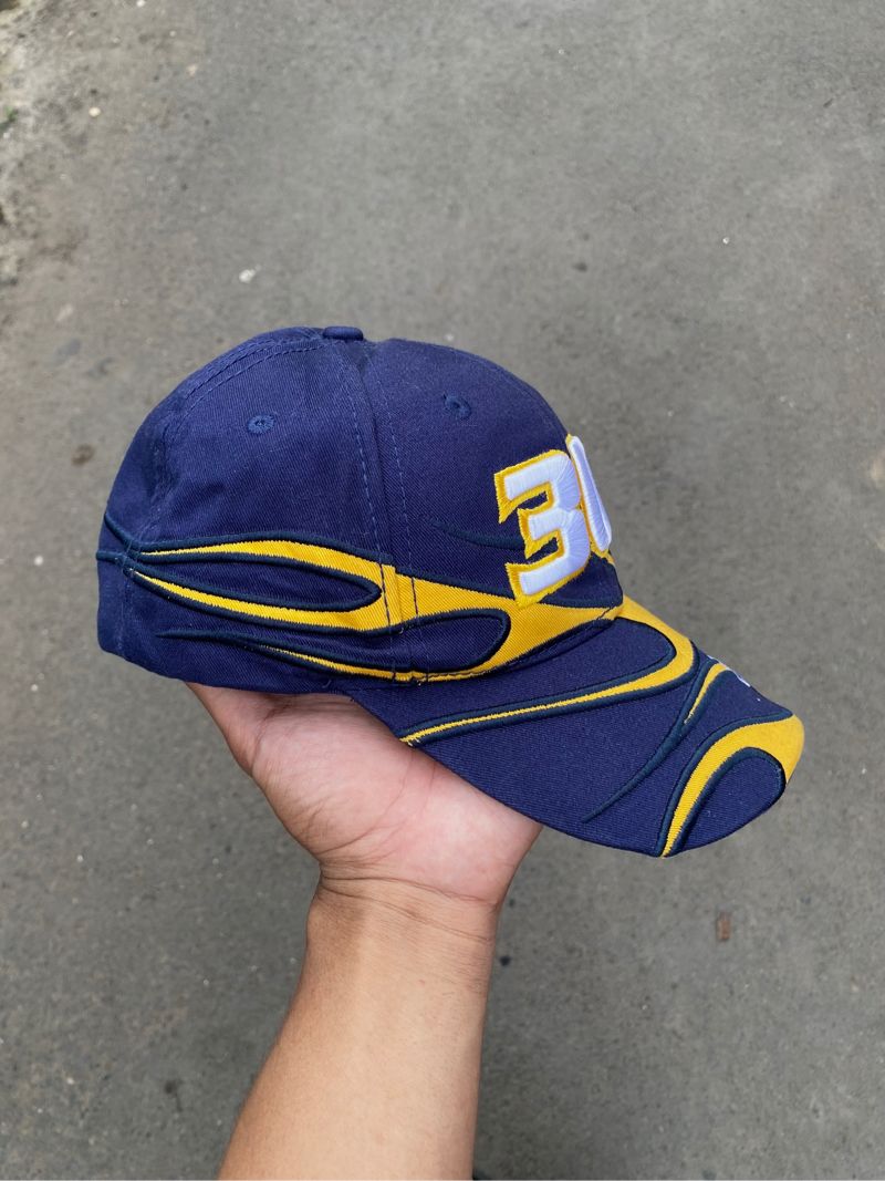 Y2K Hat Pria navy yellow, foto 2