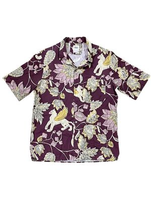 Japanese brand Vintage T-shirt Pria burgundy