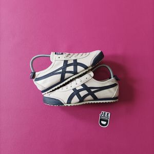 Onitsuka Tiger Streetwear Casual Sneakers Wanita white navy