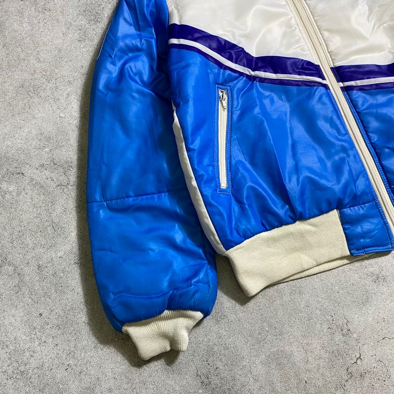 Vintage Bomber jacket Pria white blue, foto 2