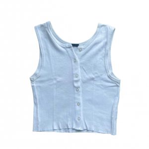 Brandy Melville Minimalist Casual Shirt Wanita white