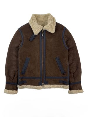 Alpha Industries Streetwear Y2K Leather jacket Pria brown