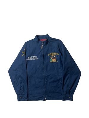 Japanese brand Vintage Streetwear Bomber jacket Pria navy
