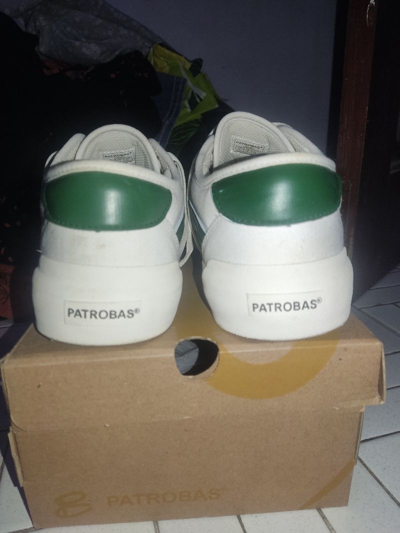 Casual Sneakers Pria green white, foto 4