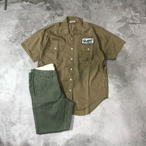 Vintage Casual Casual shirt Pria tan