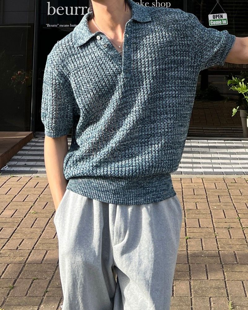 Y2K Minimalist Sweater Pria green, foto 2