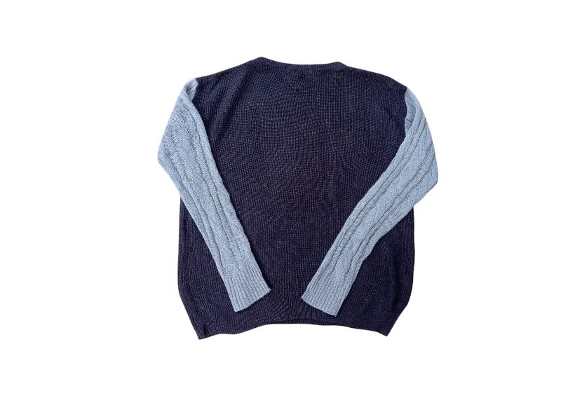 Minimalist Casual Sweater Pria navy, foto 4