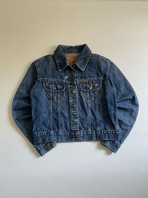 Vintage Streetwear Denim jacket Pria multicolor