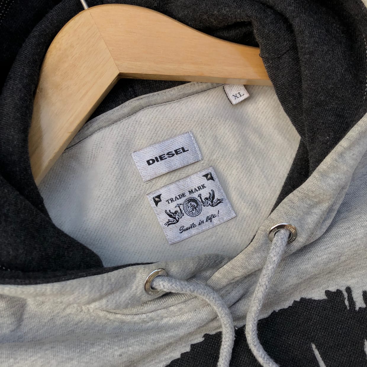 Diesel Luxury Hoody Pria gray, foto 3