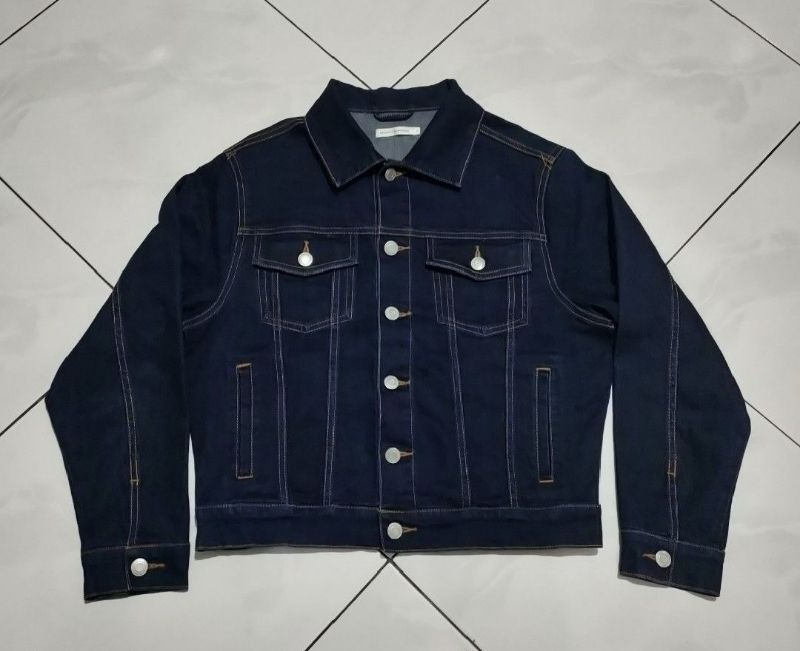 Vintage Casual Denim jacket Pria navy, foto 3
