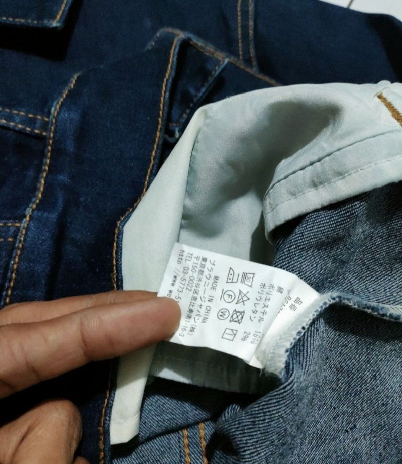 Vintage Casual Denim jacket Pria navy, foto 5