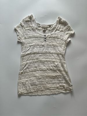 H&M Vintage Casual Blouse Wanita khaki cream