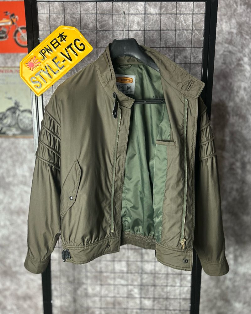 Vintage Biker Bomber jacket Pria brown, foto 4