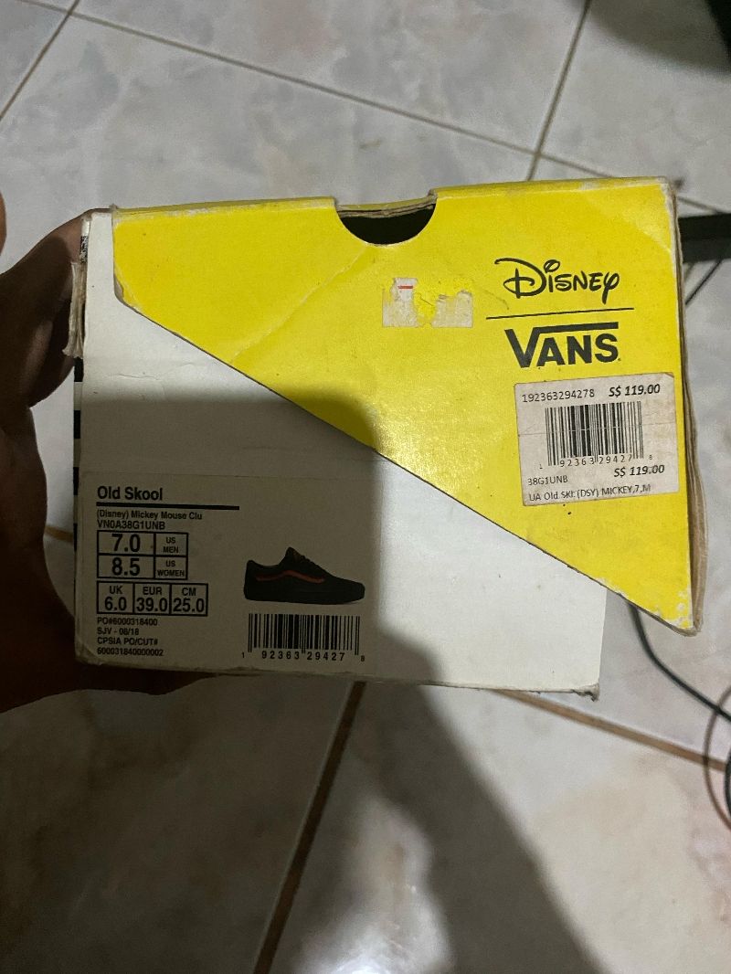 VANS Casual Sneakers Pria black red, foto 7