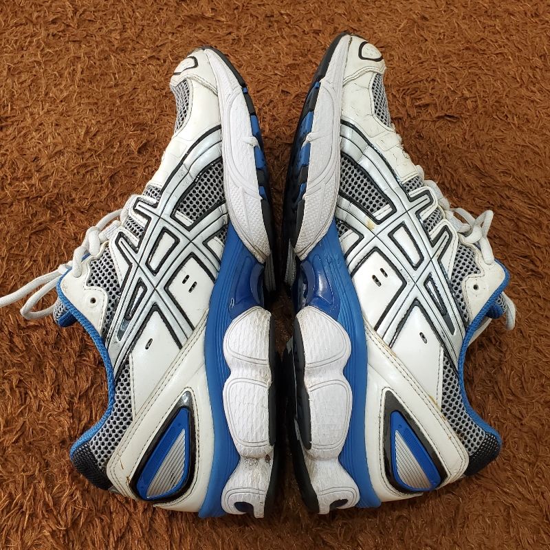Asics Casual Sneakers Pria white blue, foto 3