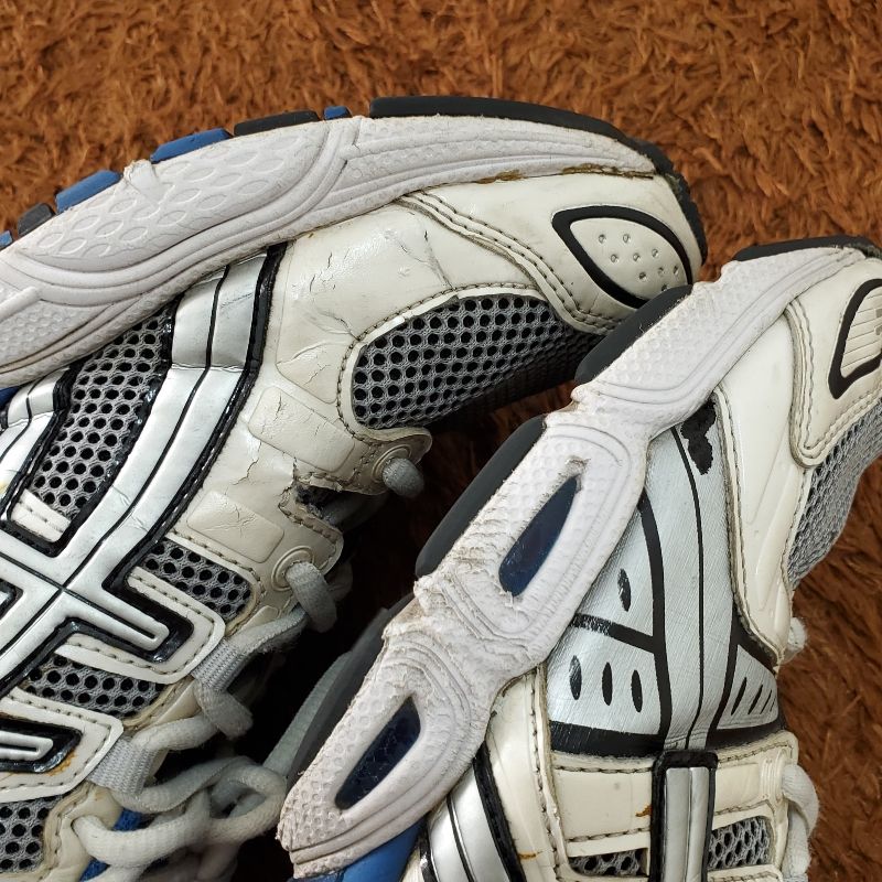 Asics Casual Sneakers Pria white blue, foto 7