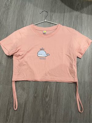 Casual Crop top Wanita pink