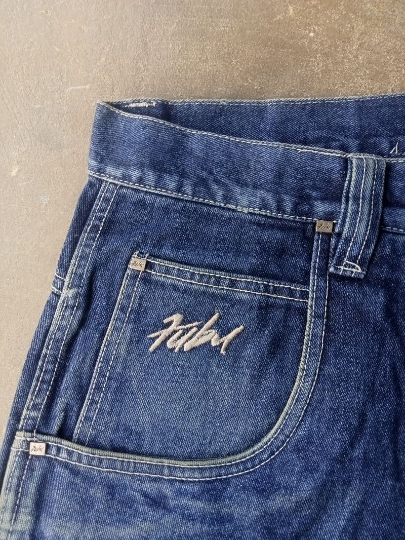 FUBU Y2K Jeans Pria black, foto 4