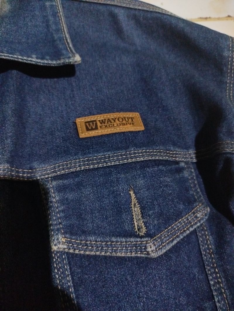 Grunge Denim jacket Pria navy, foto 2
