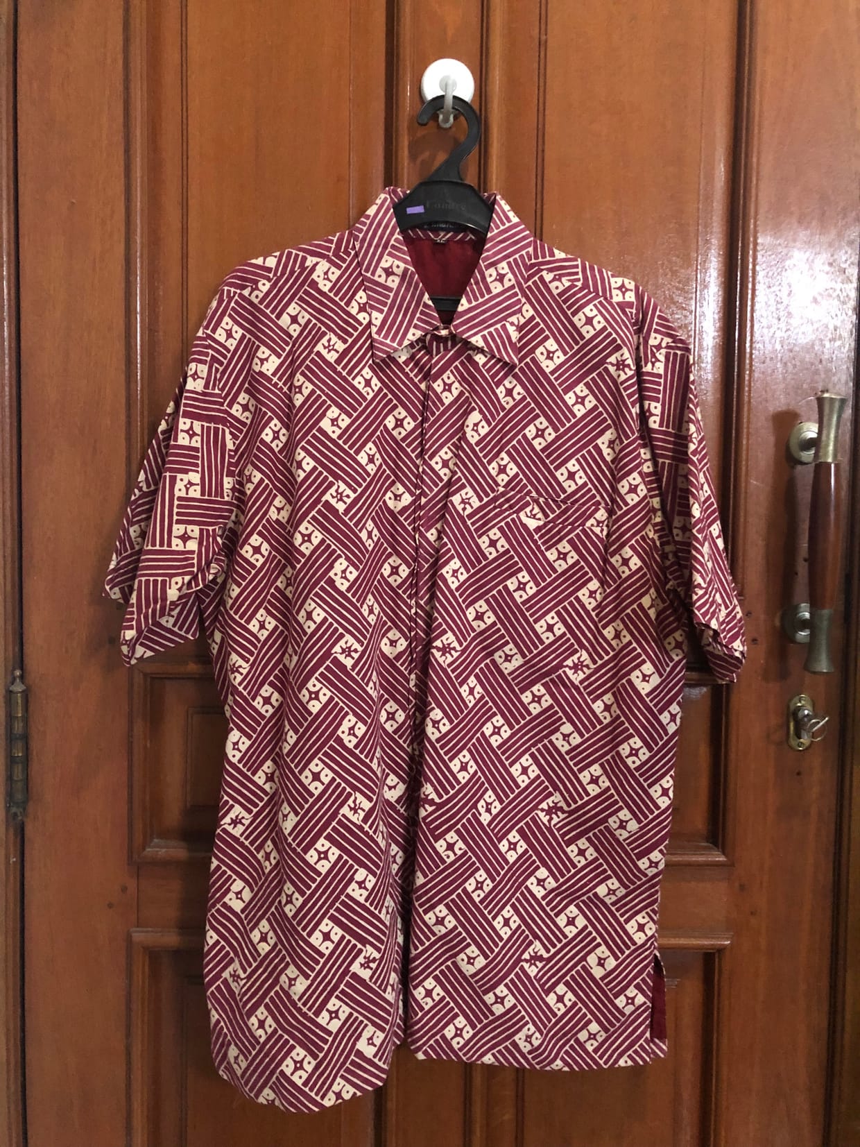 Batik Formal shirt Pria red cream