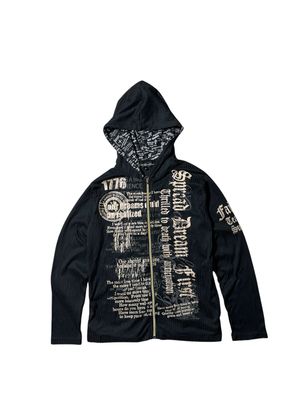 Japanese brand Y2K Avant Garde Hoody Pria black