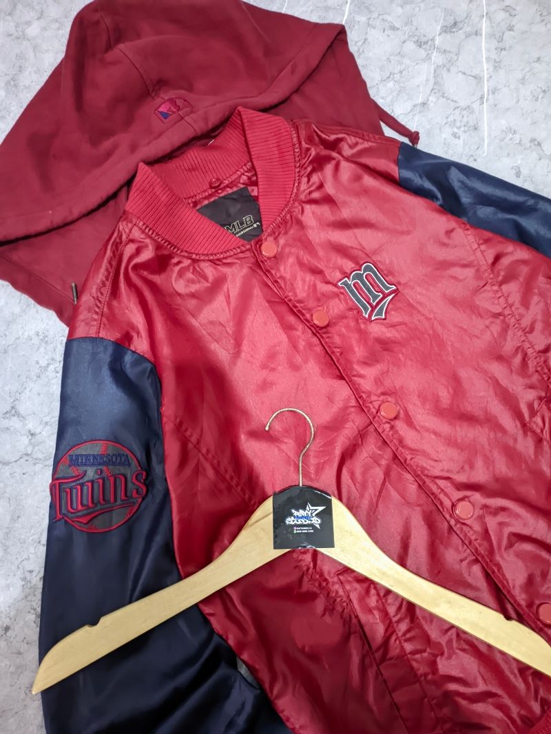 MLB Vintage Varsity jacket Pria burgundy, foto 2