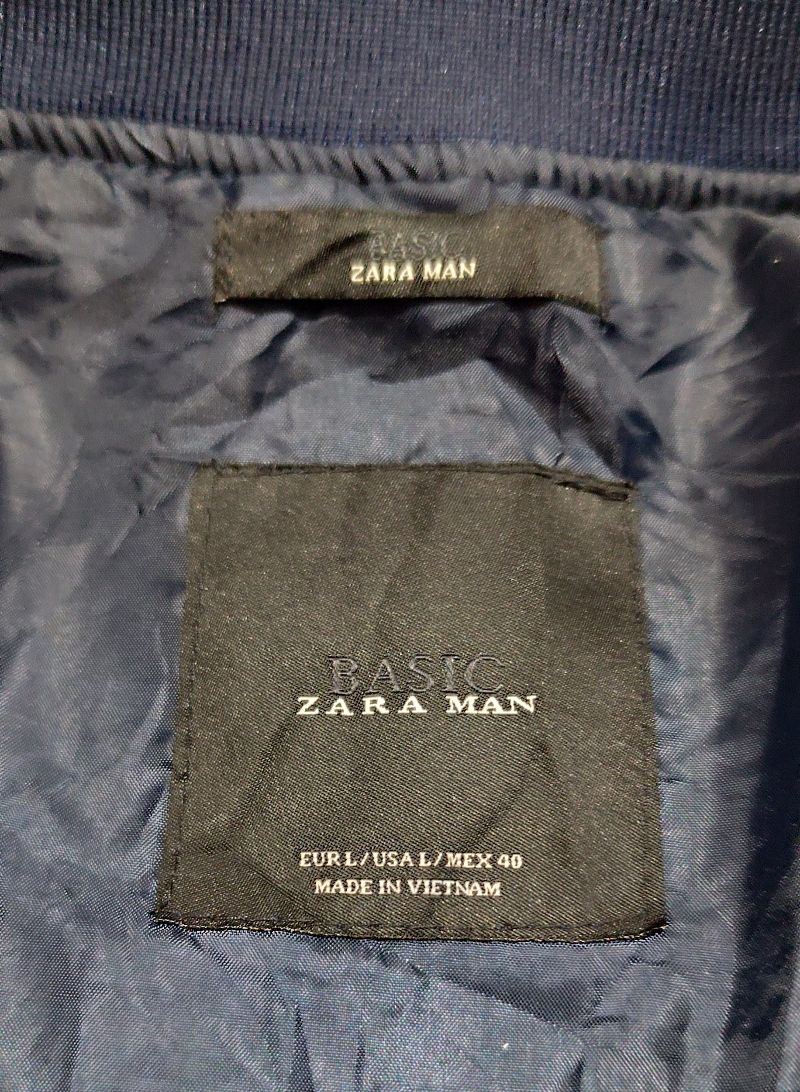Zara Casual Bomber jacket Pria navy, foto 3