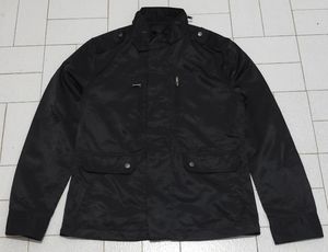 Biker Casual Denim jacket Pria black