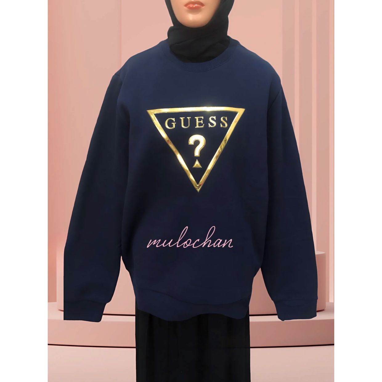 Guess Luxury Casual Fleece Wanita navy