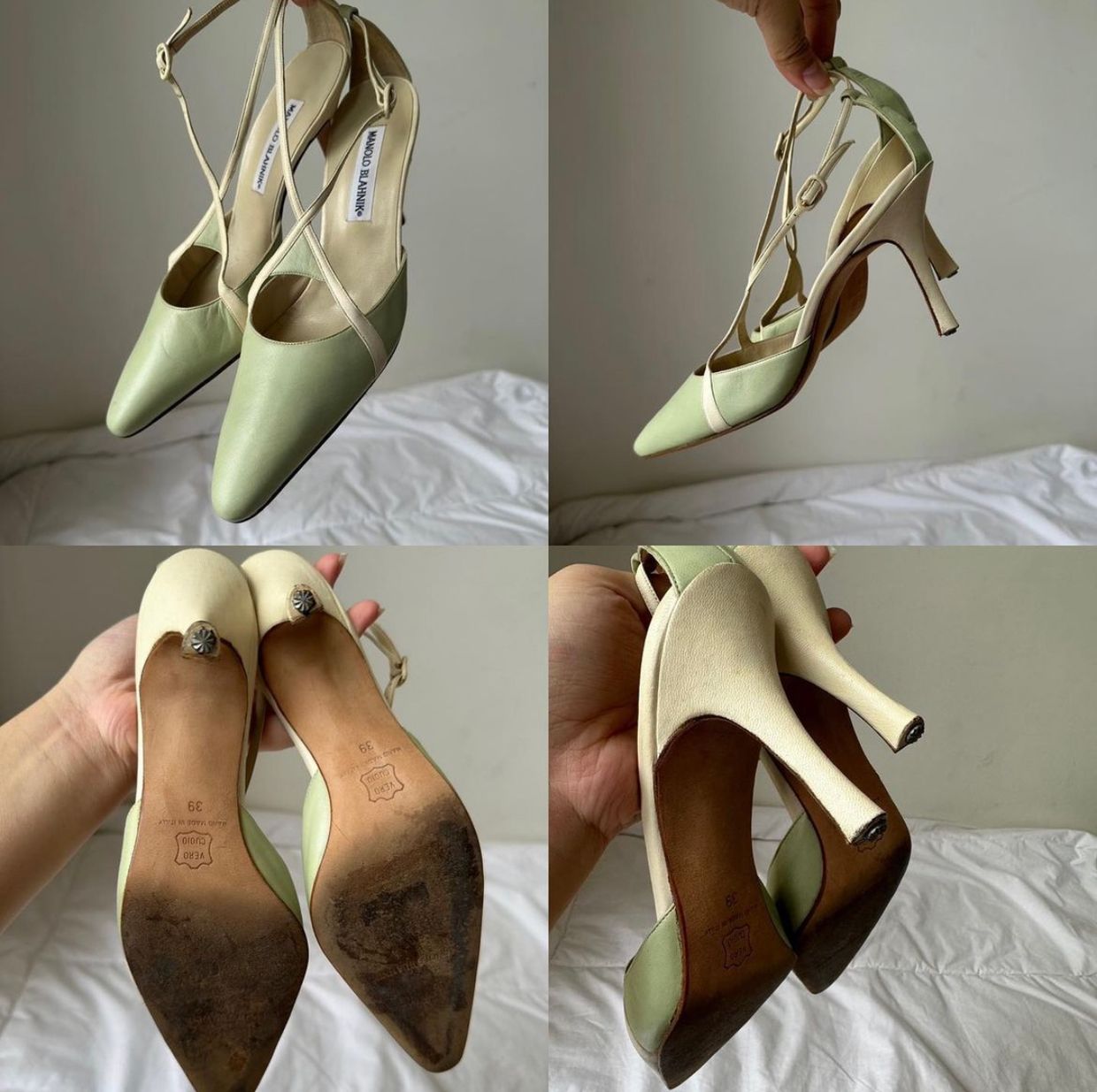 vintage manolo blahnik pointed toe heels, foto 3