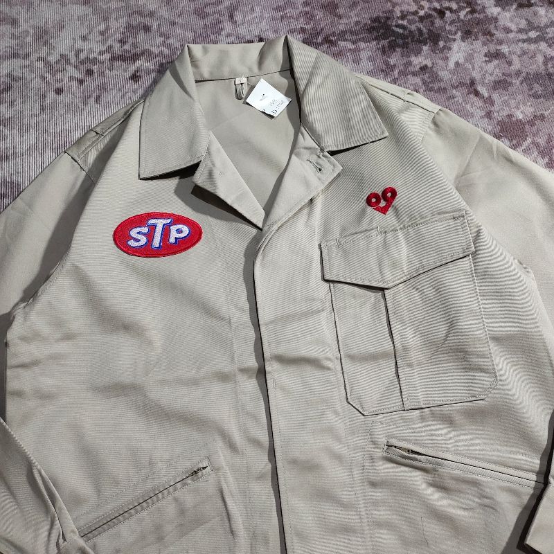 Vintage Biker Harrington jacket Pria tan, foto 2