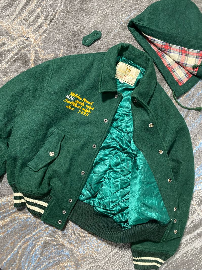 Vintage Casual Bomber jacket Pria green, foto 7