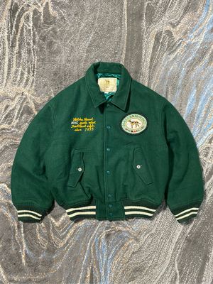 Vintage Casual Bomber jacket Pria green