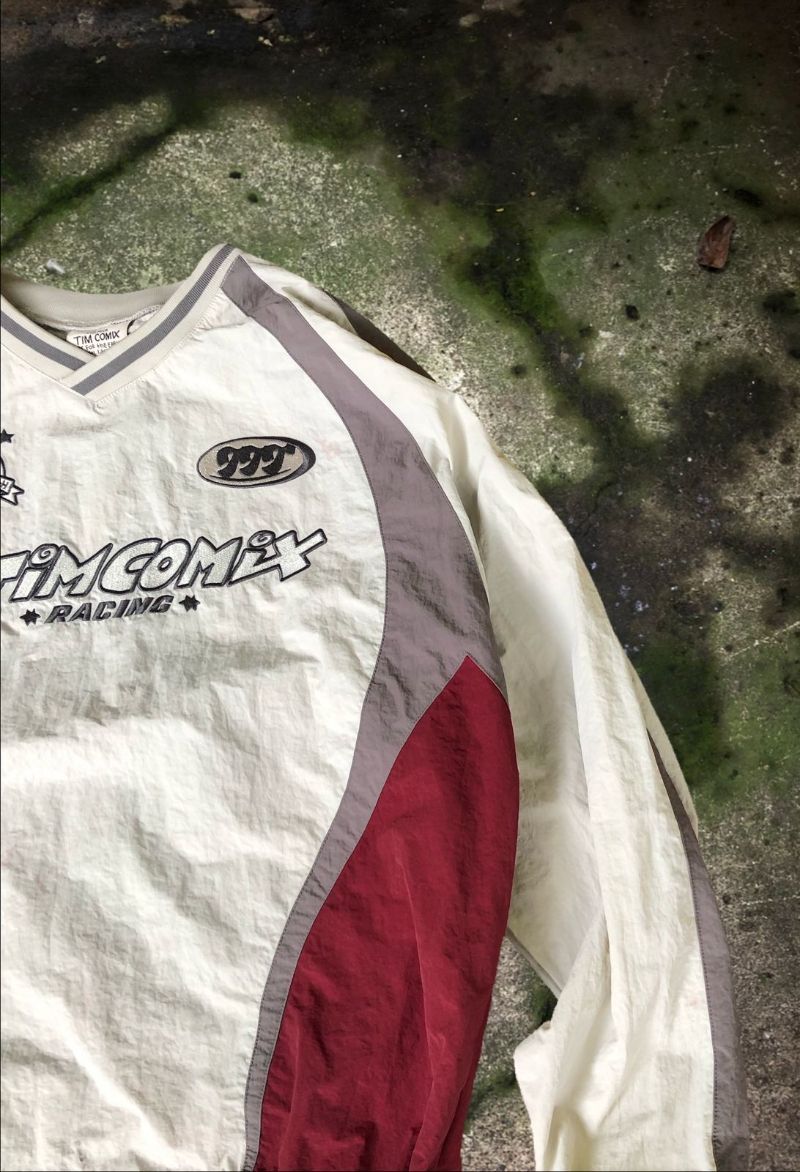 Casual Windbreaker Pria white red, foto 2