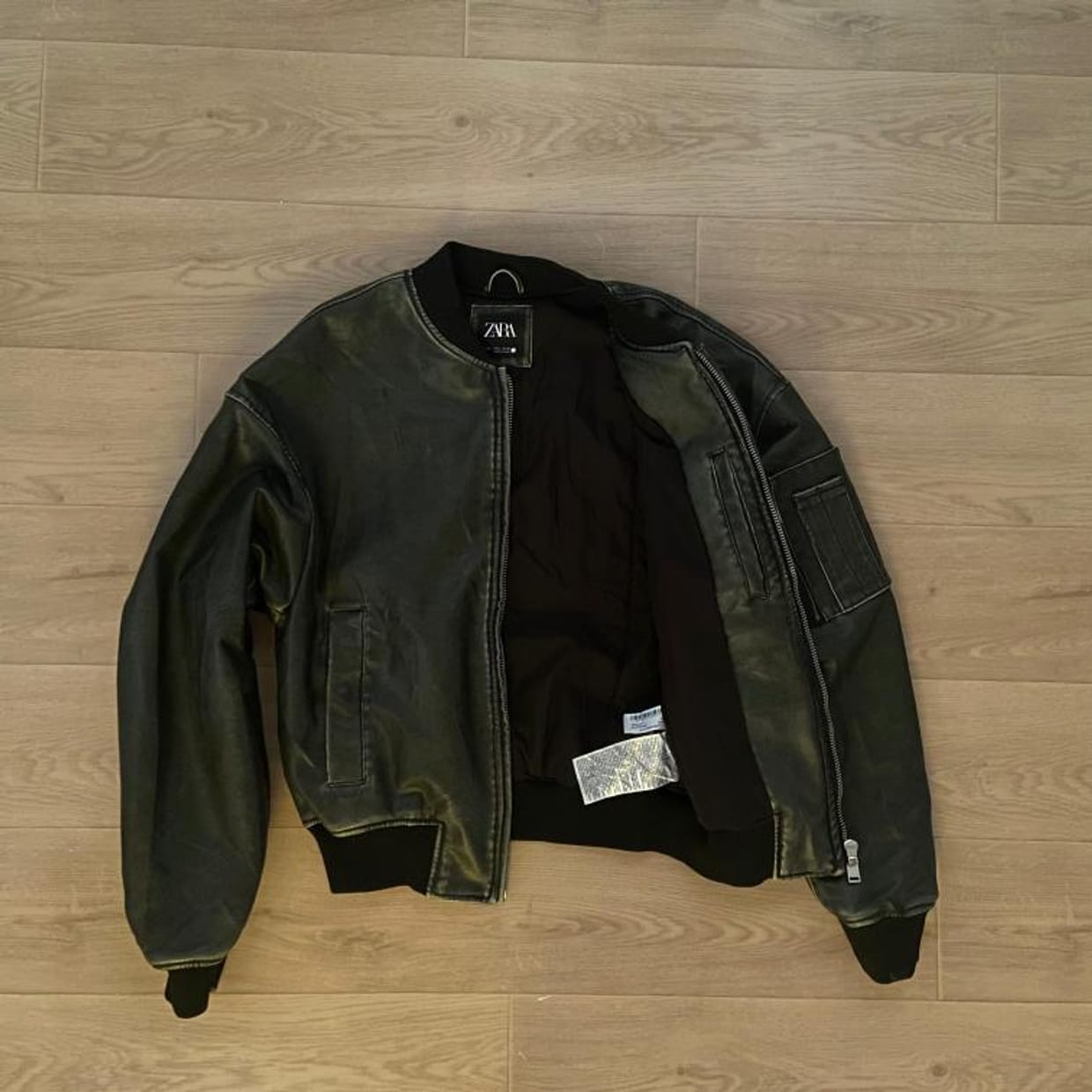 ZARA Casual Bomber jacket Pria black gray, foto 2
