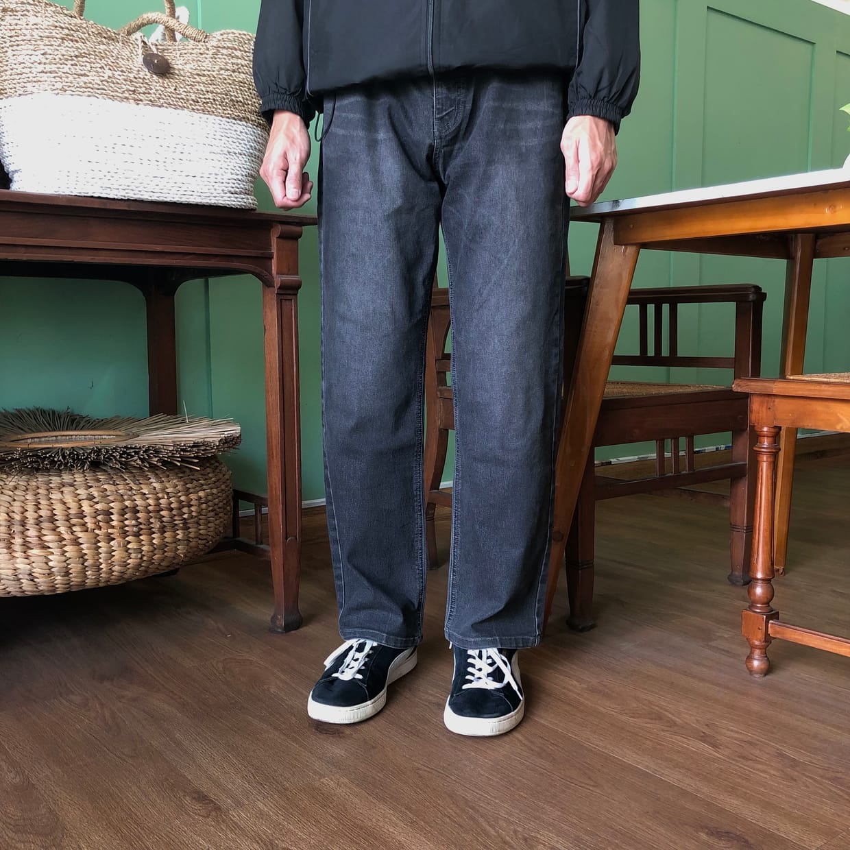 Vintage Streetwear Jeans Pria black Preloved