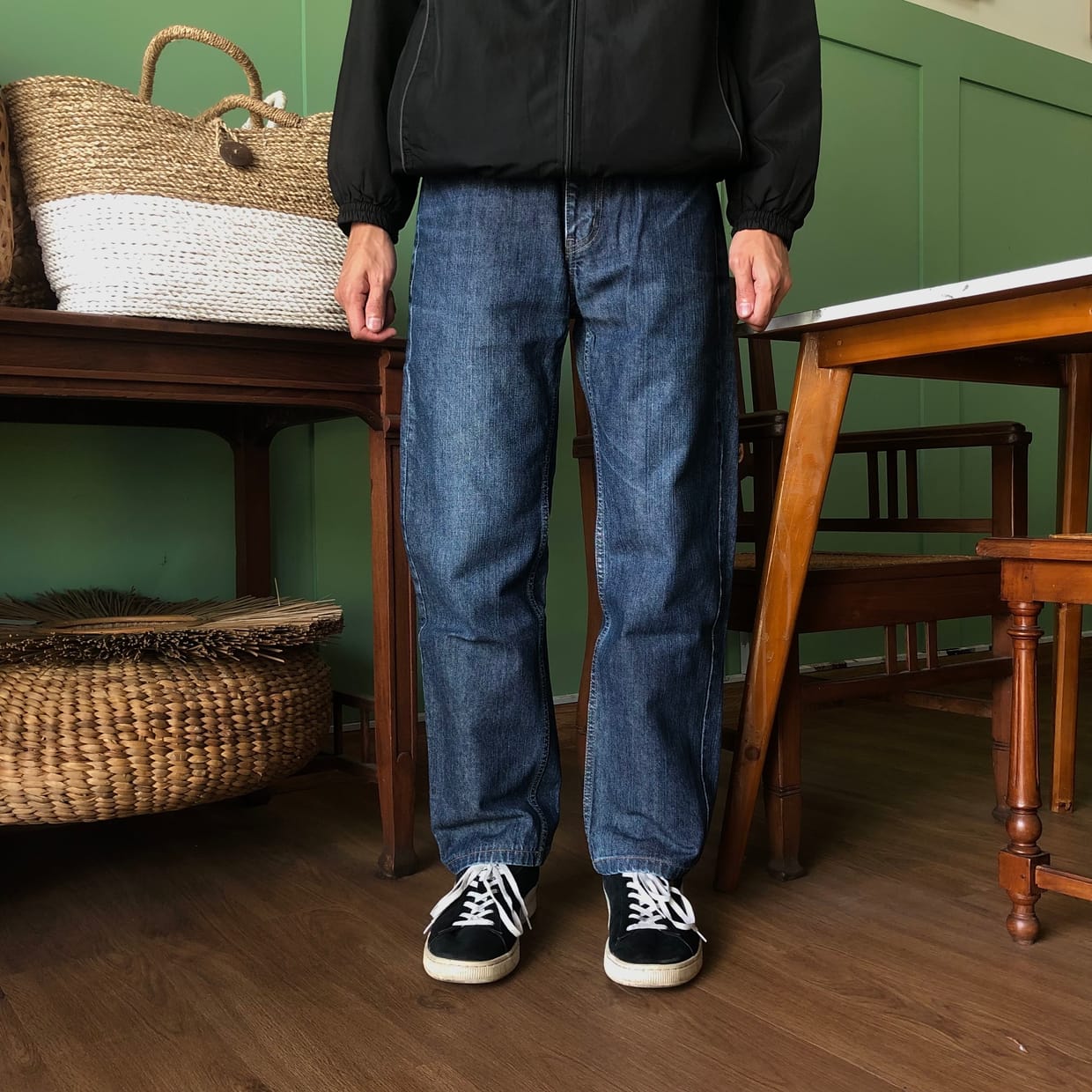Vintage Streetwear Jeans Pria navy