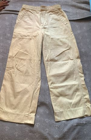 Uniqlo Casual High waisted jeans Wanita cream