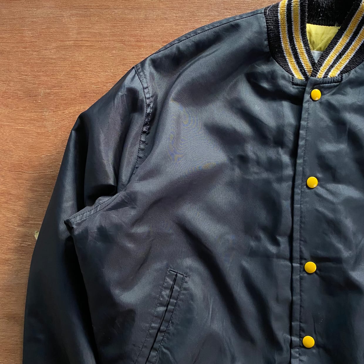 Vintage Casual Bomber jacket Pria black yellow, foto 7