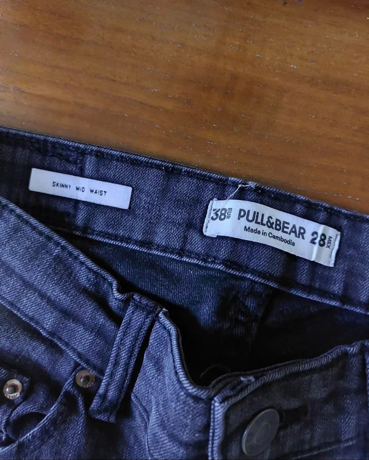 Pull & Bear Streetwear Biker Skinny jeans Wanita black