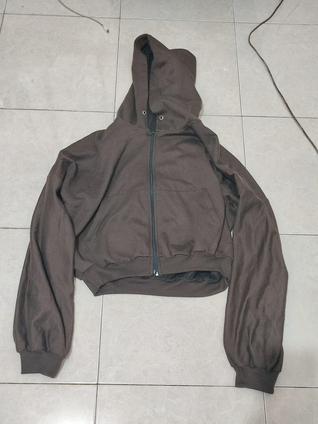 Vintage Y2K Hoody Wanita brown